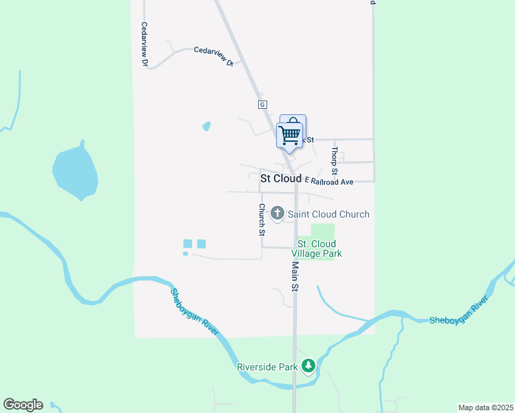map of restaurants, bars, coffee shops, grocery stores, and more near 916 Church Street in Saint Cloud