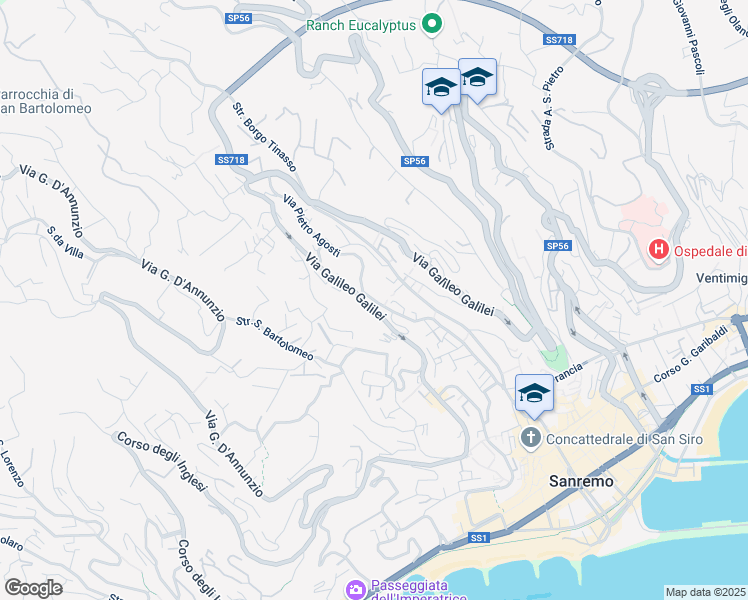 map of restaurants, bars, coffee shops, grocery stores, and more near in Sanremo