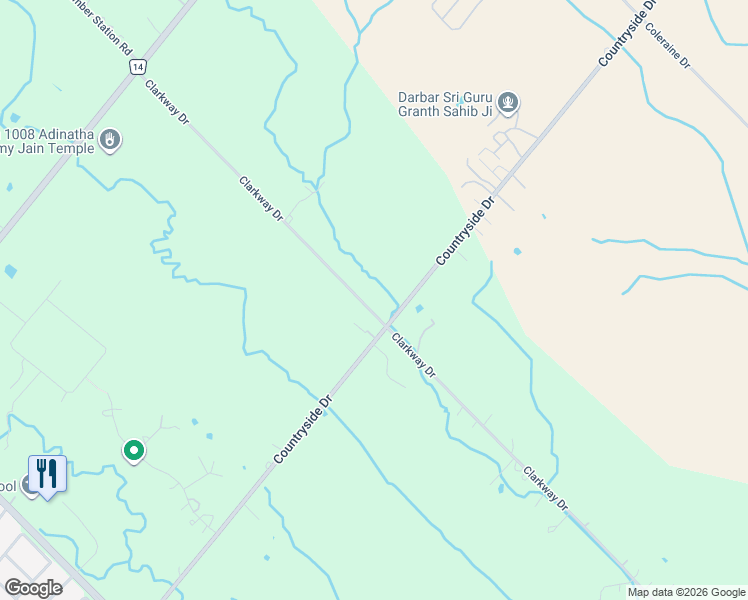 map of restaurants, bars, coffee shops, grocery stores, and more near 11075 Clarkway Drive in Brampton