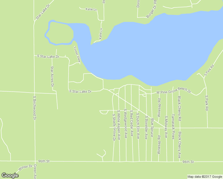 map of restaurants, bars, coffee shops, grocery stores, and more near 8329 West Pine Grove Beach Drive in Baldwin