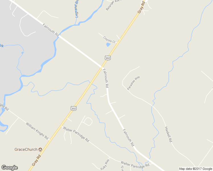 map of restaurants, bars, coffee shops, grocery stores, and more near 320 Falmouth Road in Windham