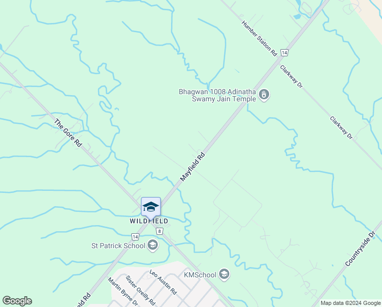 map of restaurants, bars, coffee shops, grocery stores, and more near 7690 Mayfield Road in Regional Municipality of Peel