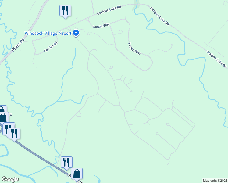 map of restaurants, bars, coffee shops, grocery stores, and more near 24 Old Mill Road in Ossipee