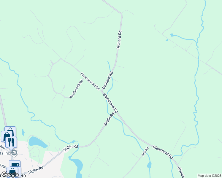 map of restaurants, bars, coffee shops, grocery stores, and more near 9 Orchard Road in Cumberland