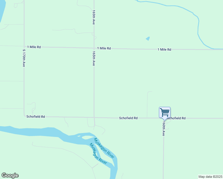 map of restaurants, bars, coffee shops, grocery stores, and more near 522-898 165th Avenue in Hersey