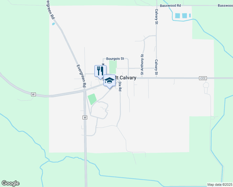 map of restaurants, bars, coffee shops, grocery stores, and more near 105 Saint Joseph Street in Mount Calvary