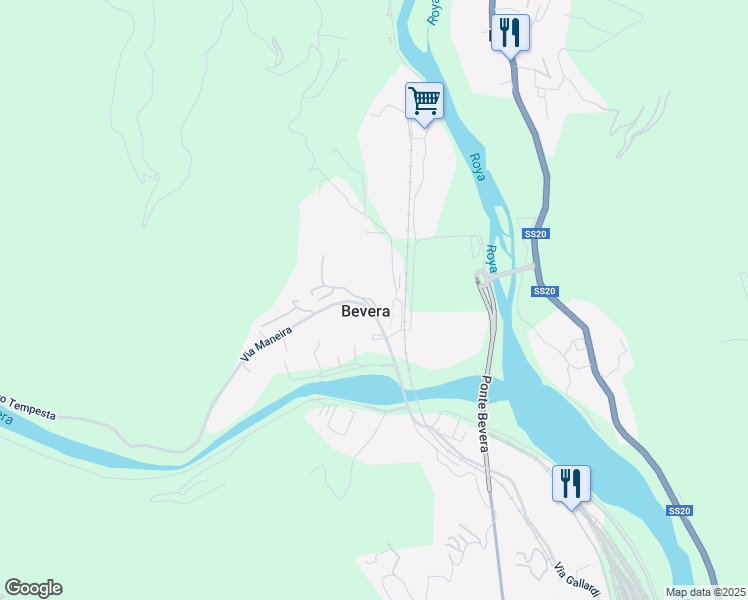 map of restaurants, bars, coffee shops, grocery stores, and more near 14B Vicolo Soprano in Bevera
