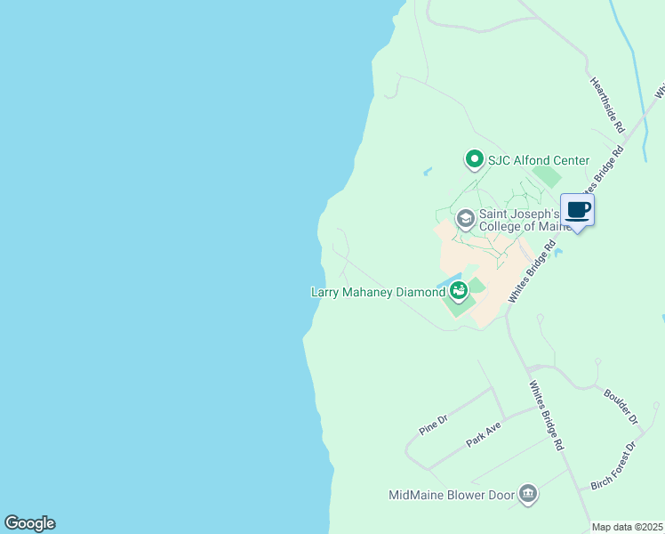 map of restaurants, bars, coffee shops, grocery stores, and more near 110 Burke Road in Standish