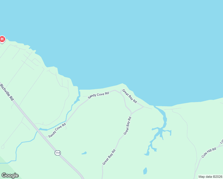 map of restaurants, bars, coffee shops, grocery stores, and more near 86 Sandy Cove Road in Standish