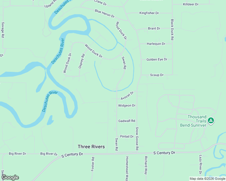 map of restaurants, bars, coffee shops, grocery stores, and more near 17170 Avocet Drive in Bend