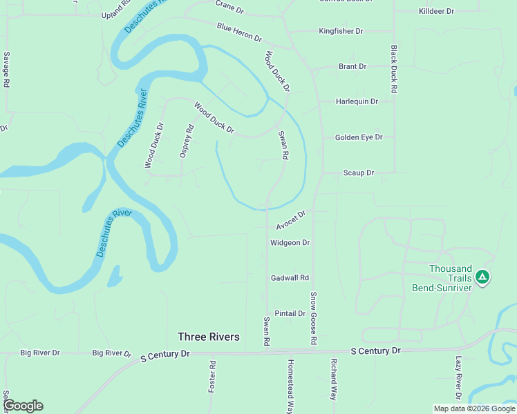 map of restaurants, bars, coffee shops, grocery stores, and more near 17170 Avocet Drive in Bend