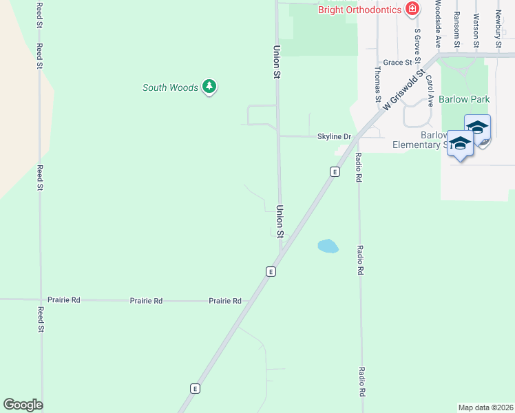 map of restaurants, bars, coffee shops, grocery stores, and more near W13825 Southwoods Court in Ripon