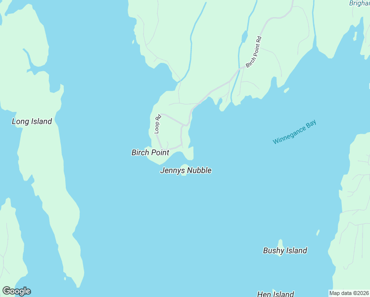 map of restaurants, bars, coffee shops, grocery stores, and more near 520 Birch Point Road in West Bath