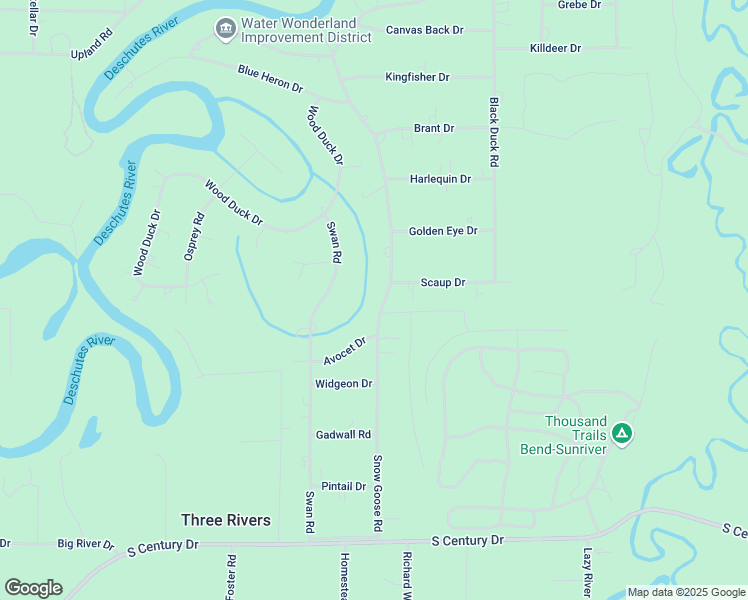 map of restaurants, bars, coffee shops, grocery stores, and more near 55805 Snow Goose Road in Bend