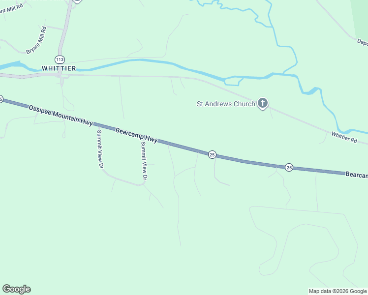 map of restaurants, bars, coffee shops, grocery stores, and more near Bearcamp Hwy in Tamworth