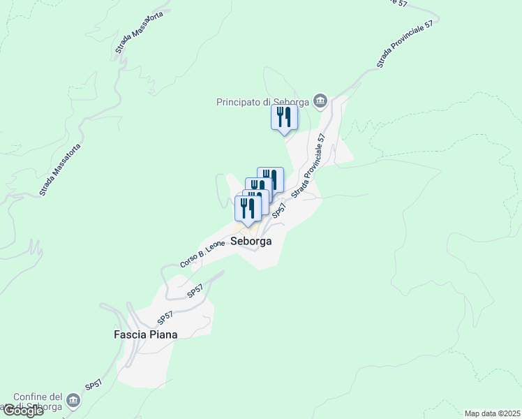 map of restaurants, bars, coffee shops, grocery stores, and more near 6 Piazza Martiri Patrioti in Seborga