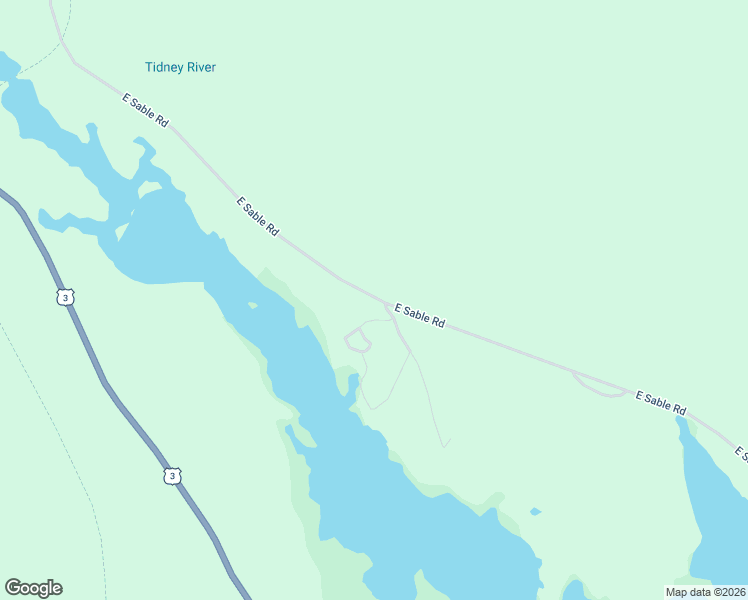 map of restaurants, bars, coffee shops, grocery stores, and more near 3 East Sable Road in Sable River