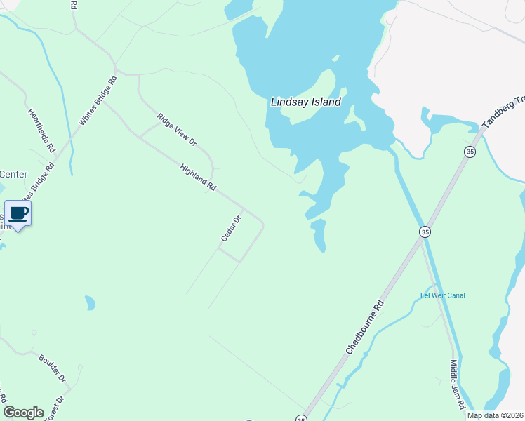 map of restaurants, bars, coffee shops, grocery stores, and more near 122 Highland Road in Standish