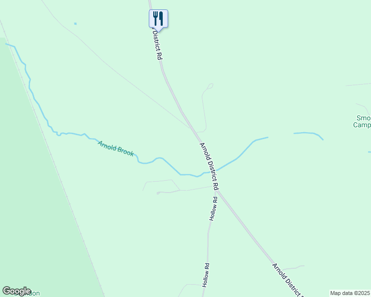 map of restaurants, bars, coffee shops, grocery stores, and more near 1366 Arnold District Road in Rutland County