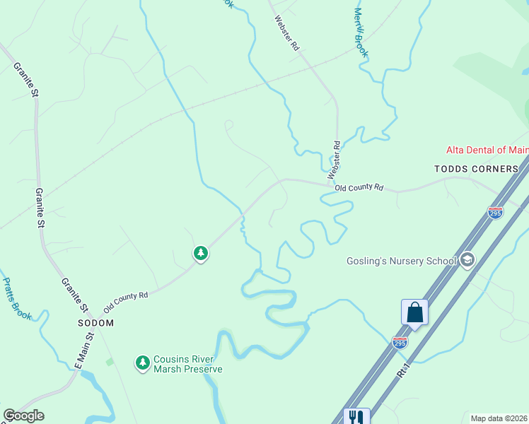map of restaurants, bars, coffee shops, grocery stores, and more near 2 Tidal Brook Road Exn in Freeport