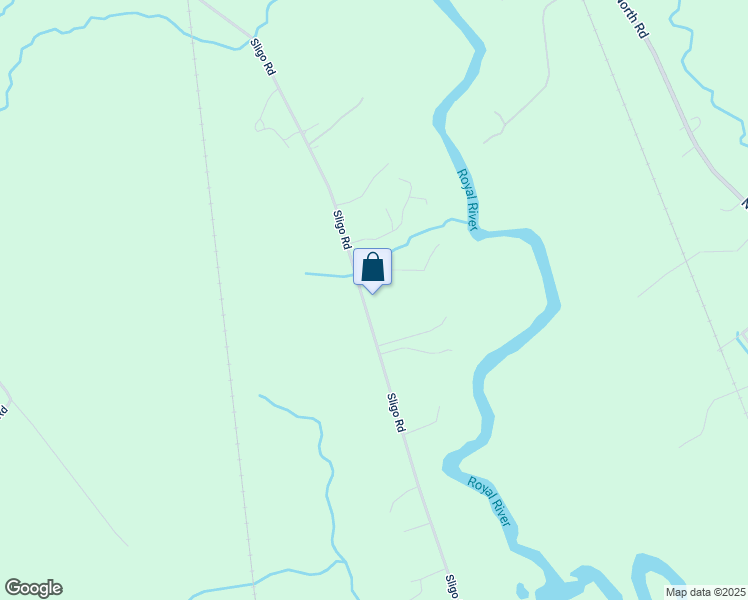 map of restaurants, bars, coffee shops, grocery stores, and more near 649 Sligo Road in North Yarmouth
