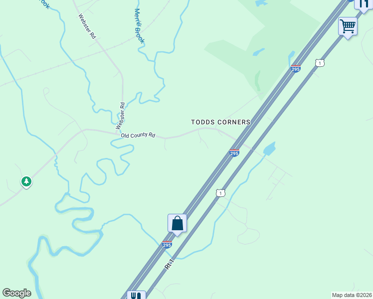map of restaurants, bars, coffee shops, grocery stores, and more near 25-27 Old County Road in Freeport
