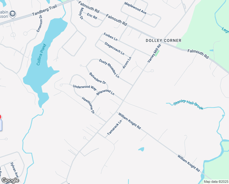 map of restaurants, bars, coffee shops, grocery stores, and more near 8 Dusty Rhoades Lane in Windham