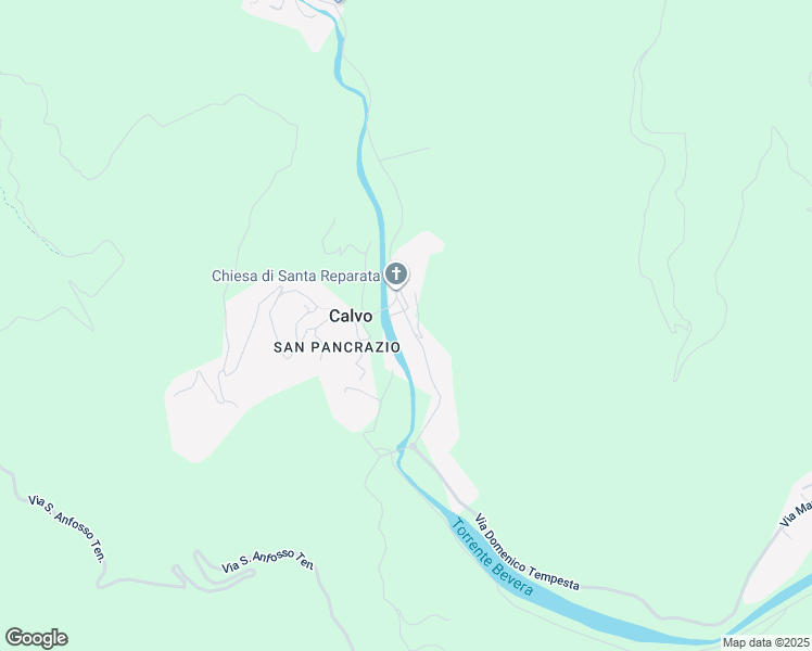 map of restaurants, bars, coffee shops, grocery stores, and more near 15B Via Domenico Tempesta in Calvo