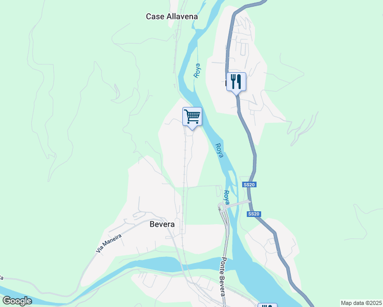 map of restaurants, bars, coffee shops, grocery stores, and more near 14 Via San Rocco in Bevera
