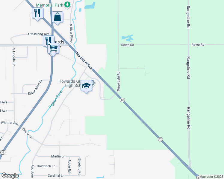 map of restaurants, bars, coffee shops, grocery stores, and more near 5022 Madison Avenue in Sheboygan