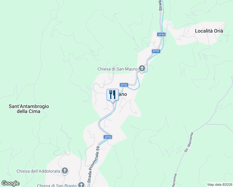 map of restaurants, bars, coffee shops, grocery stores, and more near 17 Via San Martino in Soldano