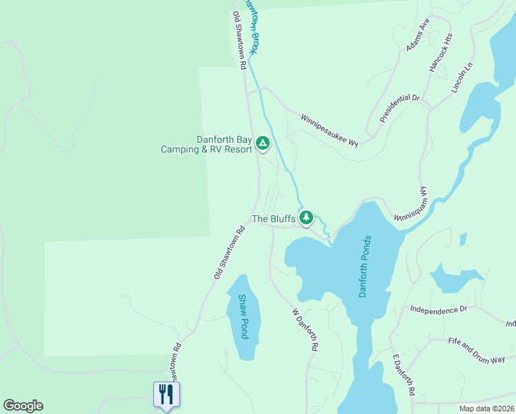 map of restaurants, bars, coffee shops, grocery stores, and more near 196 Old Shawtown Road in Freedom