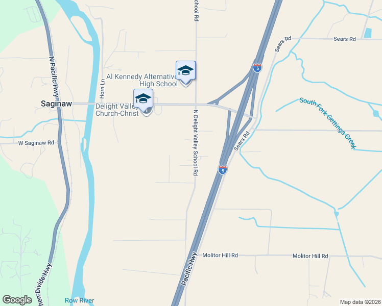 map of restaurants, bars, coffee shops, grocery stores, and more near 79844 North Delight Valley School Road in Cottage Grove