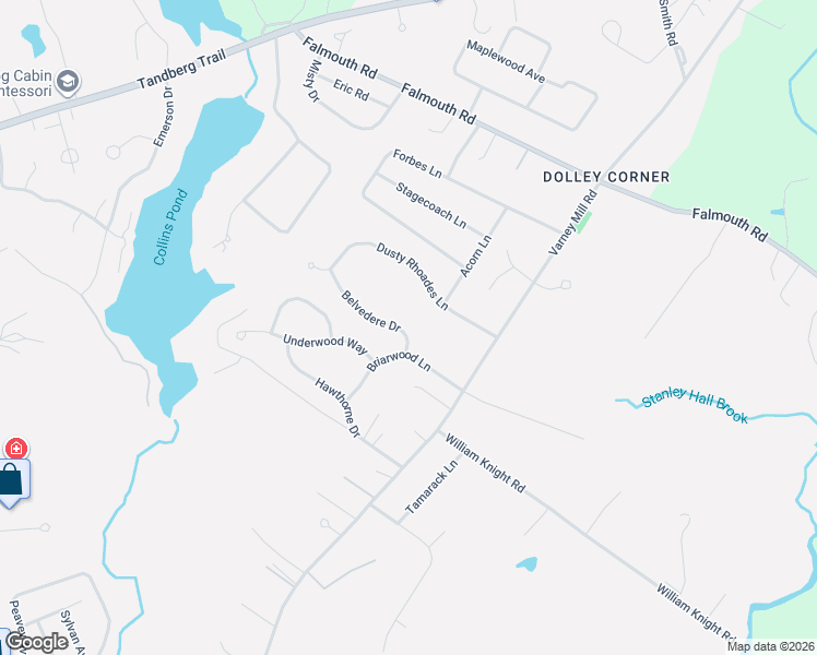 map of restaurants, bars, coffee shops, grocery stores, and more near 7 Belvedere Drive in Windham