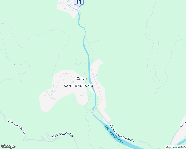 map of restaurants, bars, coffee shops, grocery stores, and more near 60A Via Domenico Tempesta in Calvo