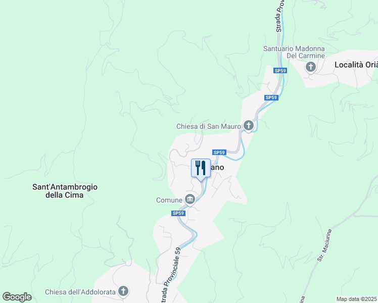 map of restaurants, bars, coffee shops, grocery stores, and more near 41 Strada Gumba in Soldano
