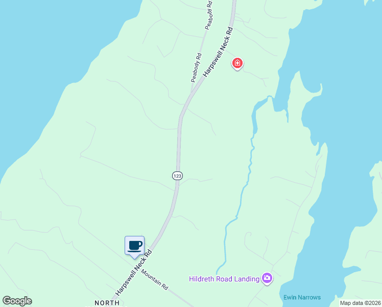map of restaurants, bars, coffee shops, grocery stores, and more near 391 Harpswell Neck Road in Harpswell