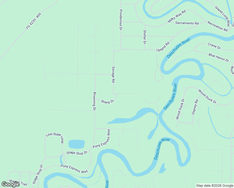 map of restaurants, bars, coffee shops, grocery stores, and more near 16930 Sharp Drive in Bend