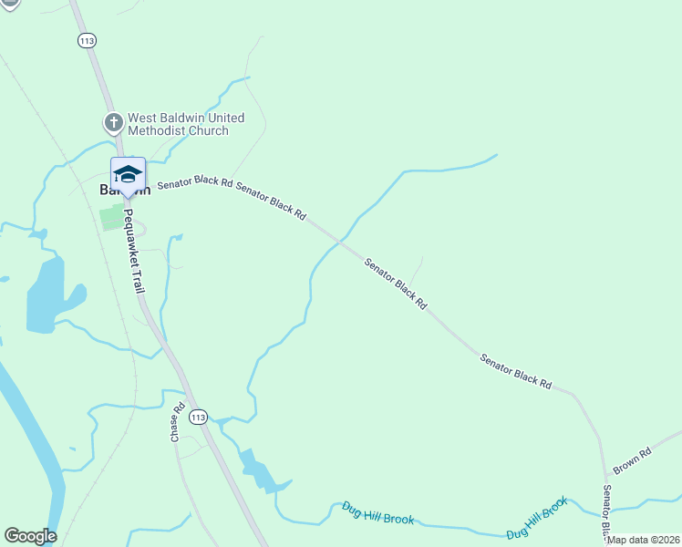 map of restaurants, bars, coffee shops, grocery stores, and more near 207 Senator Black Road in Baldwin