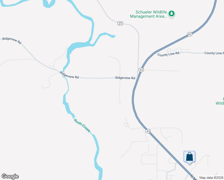map of restaurants, bars, coffee shops, grocery stores, and more near 32941 RUSH CREEK ROE Road in Rushford