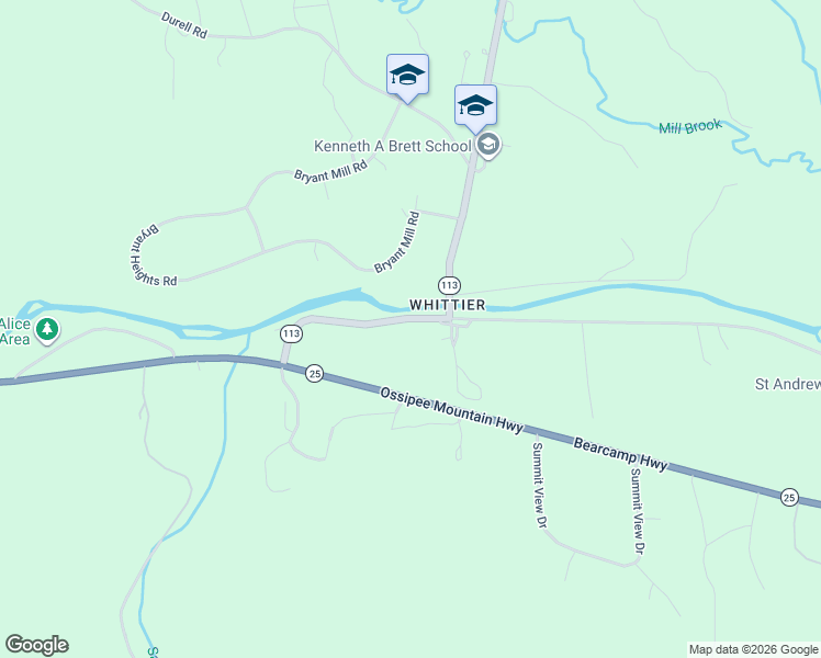 map of restaurants, bars, coffee shops, grocery stores, and more near 372 Whittier Road in Tamworth