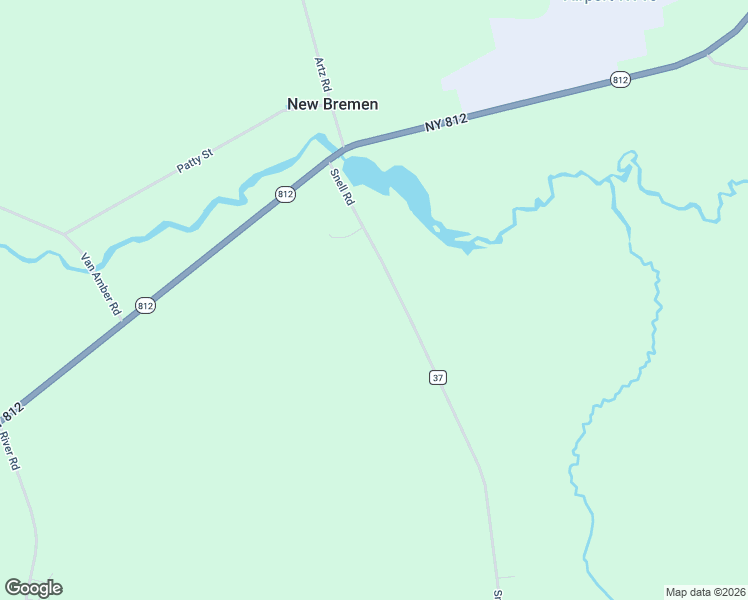 map of restaurants, bars, coffee shops, grocery stores, and more near 7539 Snell Road in Lowville