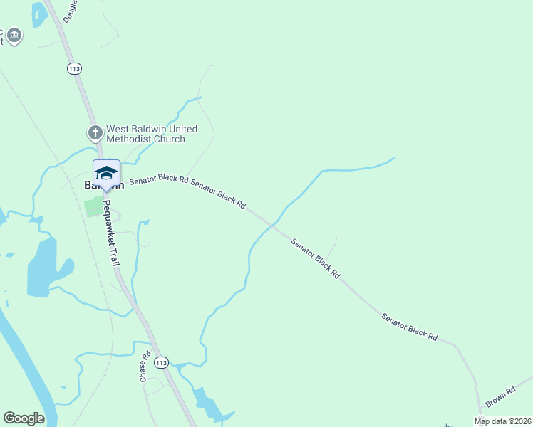 map of restaurants, bars, coffee shops, grocery stores, and more near 207 Senator Black Road in Baldwin