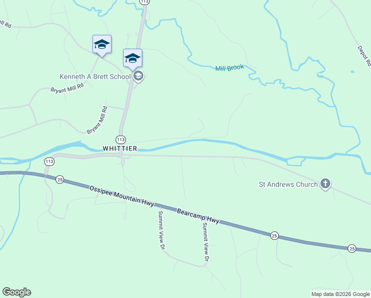 map of restaurants, bars, coffee shops, grocery stores, and more near 483 Whittier Road in Tamworth