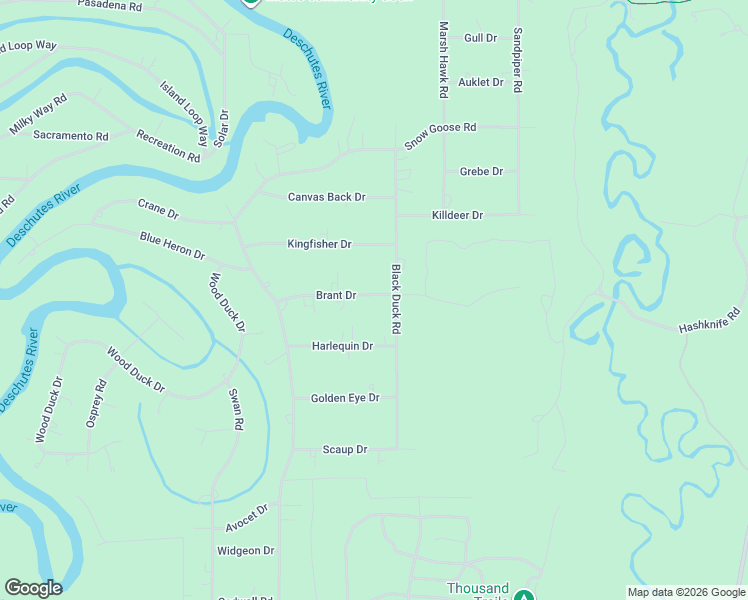 map of restaurants, bars, coffee shops, grocery stores, and more near 55911 Black Duck Road in Bend