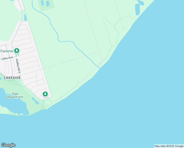 map of restaurants, bars, coffee shops, grocery stores, and more near 26 Ontoro Boulevard in Ajax