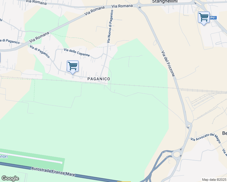 map of restaurants, bars, coffee shops, grocery stores, and more near 9 Via dell'Arpino in Capannori