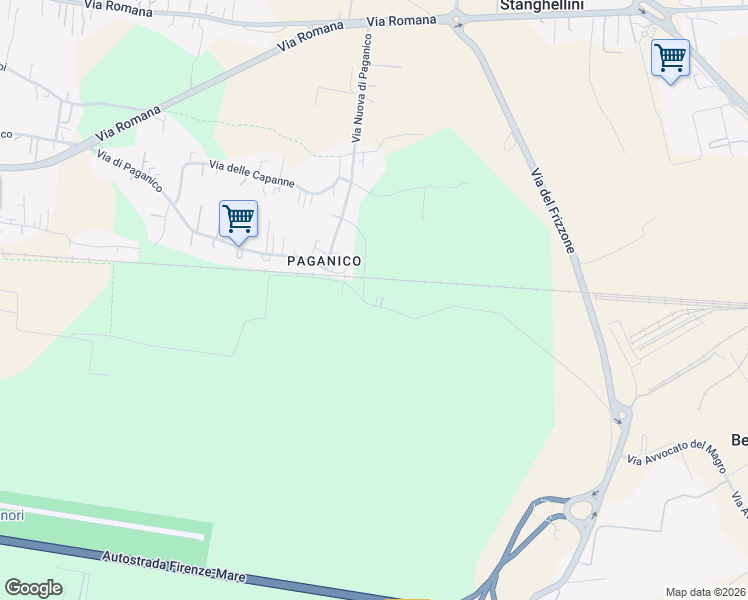 map of restaurants, bars, coffee shops, grocery stores, and more near 7 Via dell'Arpino in Capannori