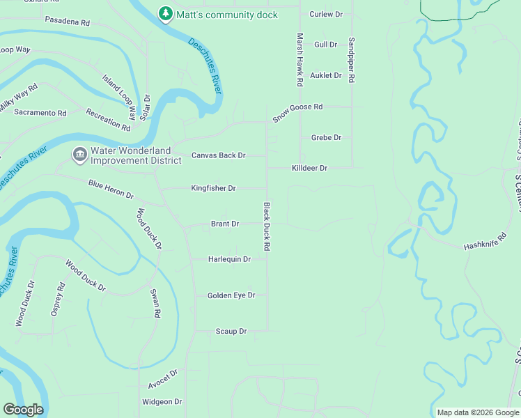 map of restaurants, bars, coffee shops, grocery stores, and more near 55955 Black Duck Road in Bend