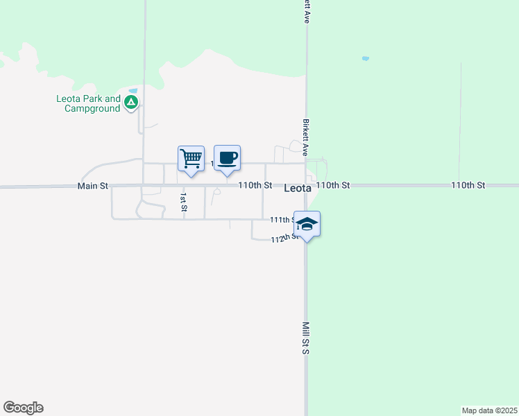 map of restaurants, bars, coffee shops, grocery stores, and more near in Leota